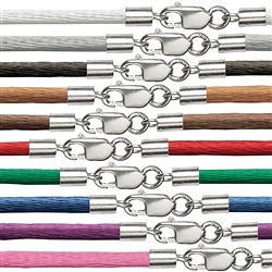 1205700298 10 Nylonbänder mit Silberverschluss, 2mm x 45cm (10 St./VE) | Marco Schreier