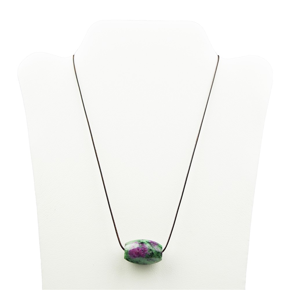 Collier en coton, brun, 1,0mm x 45cm, Fermoirs en acier inoxydable | Marco Schreier