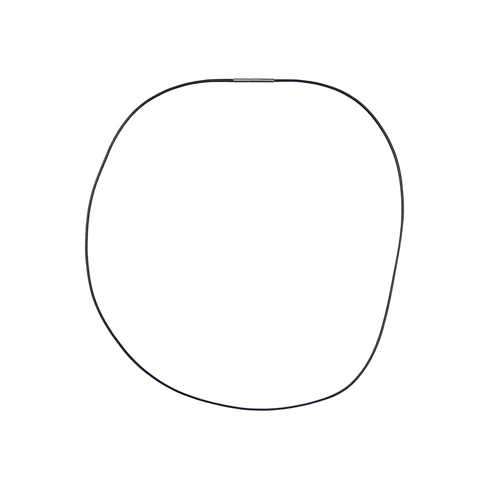 Collier en coton, brun, 1,0mm x 45cm, Fermoirs en acier inoxydable | Marco Schreier