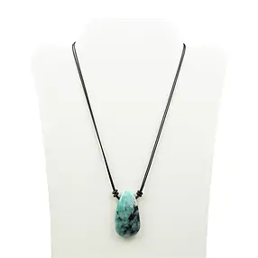 Collar de algodón, negro, 45 cm, acero inoxidable, doble fila | Marco Schreier
