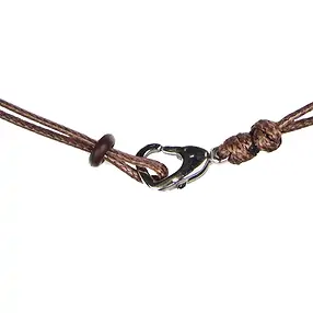 Collar de algodón, marrón, 45 cm, acero inoxidable | Marco Schreier