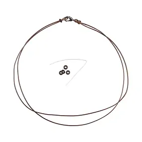 Collar de algodón, marrón, 45 cm, acero inoxidable | Marco Schreier