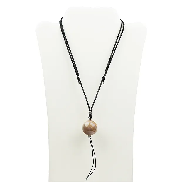 Nylon necklace with sliding mechanism, black, 03mm/41 - 82cm | Marco Schreier