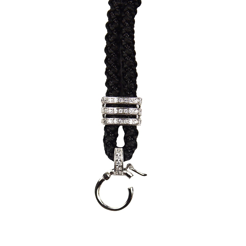 Nylon-Collier, schwarz, 4,0mm x 41-82cm, Verschluss Metall | Marco Schreier