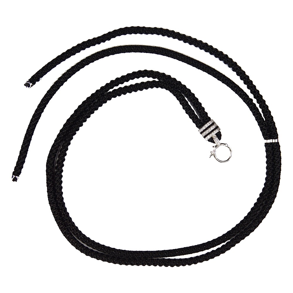 Nylon-Collier, schwarz, 4,0mm x 41-82cm, Verschluss Metall | Marco Schreier