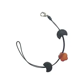 Pulsera de algodón, marrón, 19 cm, acero inoxidable | Marco Schreier