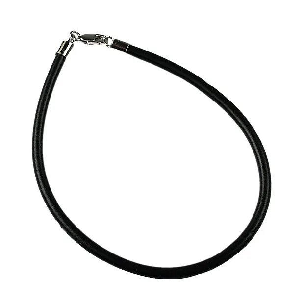 Bracelet rubber black, 3mm x 21cm | wholesaler gems, healing stones & jewelry