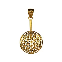 1209010541 Gold-plated silver Flower of Life donut holder, for 30mm donut | Marco Schreier
