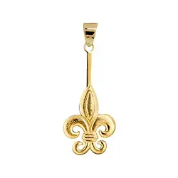 1209010592 Porta ciambelle con giglio francese Argento placcato oro, per ciambella da 30-40 mm | Marco Schreier