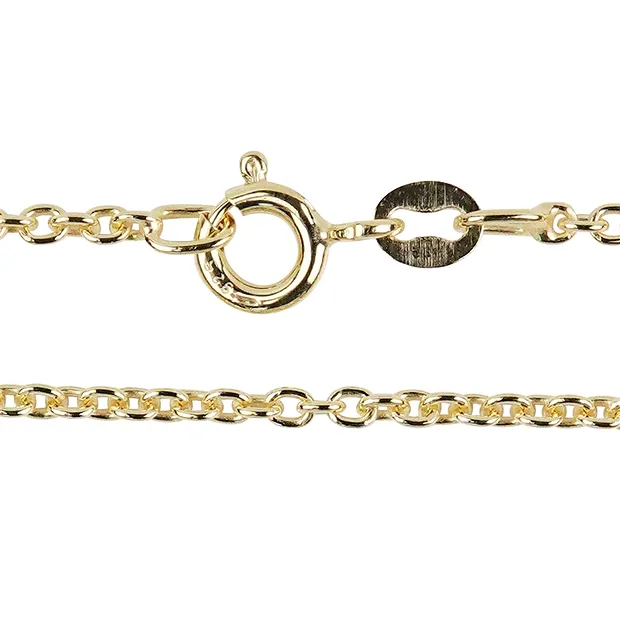 Ankerkette, Silber vergoldet, 1,0mm x 42cm | GH Edelsteine, Heilsteine & Schmuck