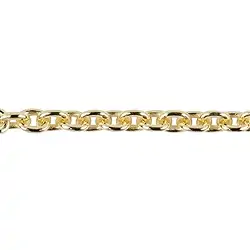 1209011042 Anchor chain, gold-plated silver, 1.0mm x 42cm | gems, healing stones & jewelry