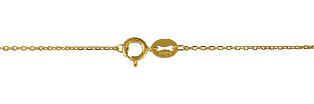 Catena ad ancora, argento placcato oro, 1,0 mm x 45 cm | Marco Schreier