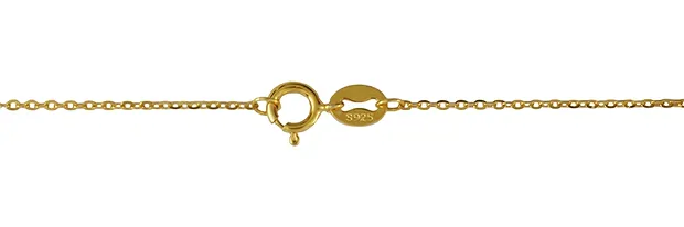 Ankerkette, Silber vergoldet, 1,0mm x 45cm | GH Edelsteine, Heilsteine & Schmuck