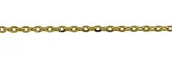 1209011045 Anchor chain, gold-plated silver, 1.0mm x 45cm | gems, healing stones & jewelry
