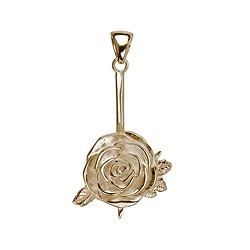 1209014701 Donuthalter "Rose" Silber vergoldet, für 30mm- und 40mm-Donut | Marco Schreier