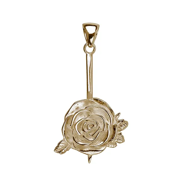 Donuthalter "Rose" Silber vergoldet, für 30mm- und 40mm-Donut | Marco Schreier