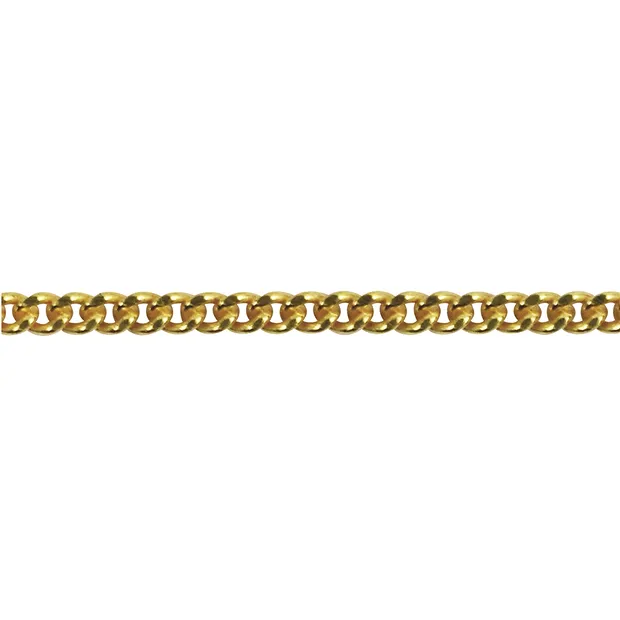 Curb Chain, gold-plated silver, 1.5mm x 45cm | wholesaler gems & healing stones