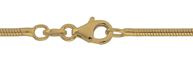 Snake Chain, gold-plated silver, 1.0mm x 45cm | wholesaler gems & healing stones