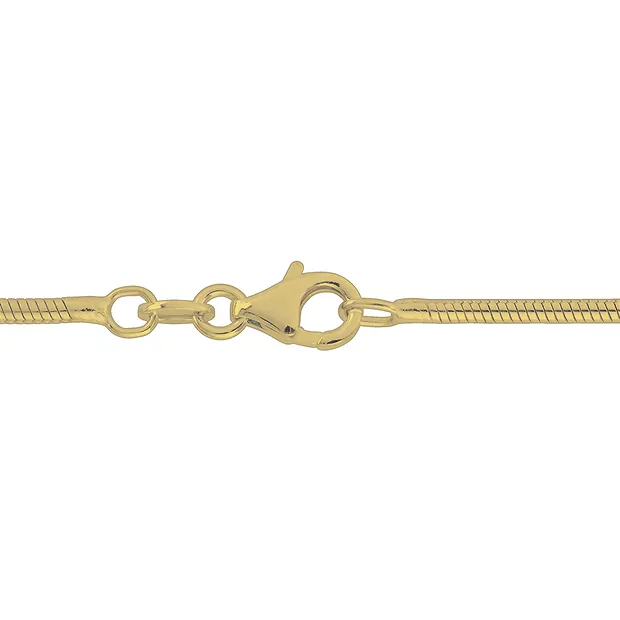 Chaîne maille serpent, argent doré, 1,4mm x 45cm | Marco Schreier