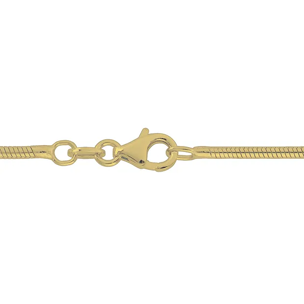 Snake Chain, gold-plated silver, 1.4mm x 50cm | gems, healing stones & jewelry