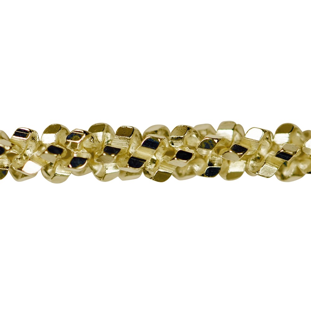 Sparkling necklace, gold-plated silver, 1.5 x 45 cm | Marco Schreier