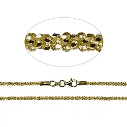 1209091545 Sparkling necklace, gold-plated silver, 1.5 x 45 cm | Marco Schreier