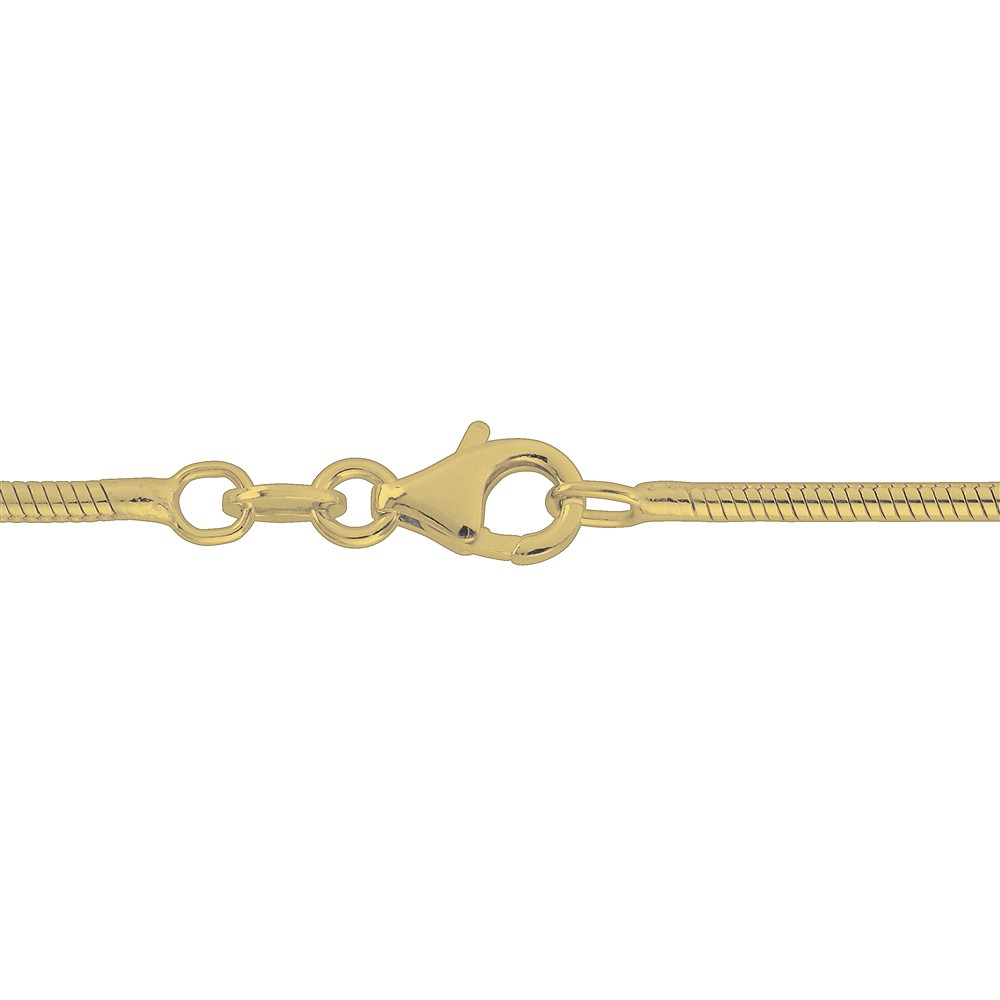 Catena a serpente, argento placcato oro, 1,1 mm x 70 cm | Marco Schreier