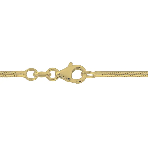 Catena a serpente, argento placcato oro, 1,1 mm x 70 cm | Marco Schreier
