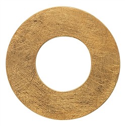 1209400102 Varius circle silver gold-plated matt, 30mm | wholesaler gems & healing stones