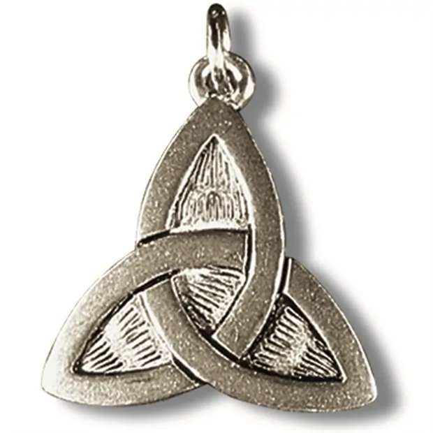 Pewter amulet triangular knot | minerals trade - gems, healing stones & jewelry