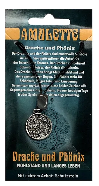 Pewter amulet dragon / Phoenix | minerals trade - gems, healing stones & jewelry