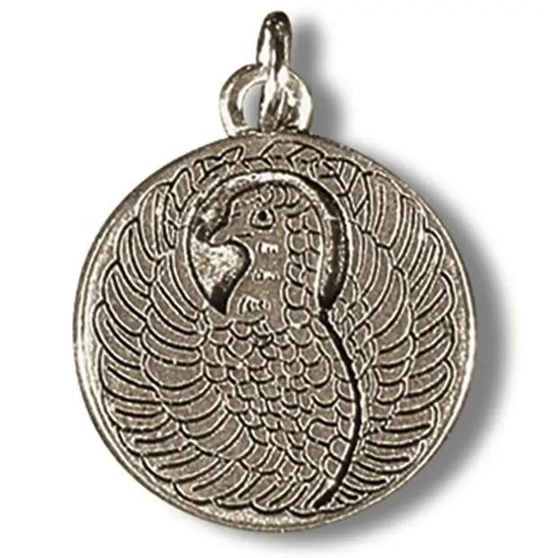 Pewter amulet dragon / Phoenix | minerals trade - gems, healing stones & jewelry