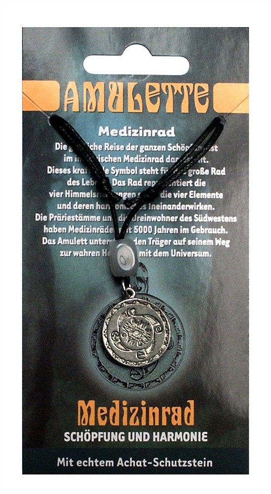 Pewter amulet medicine wheel | wholesale supplier gems, healing stones & jewelry