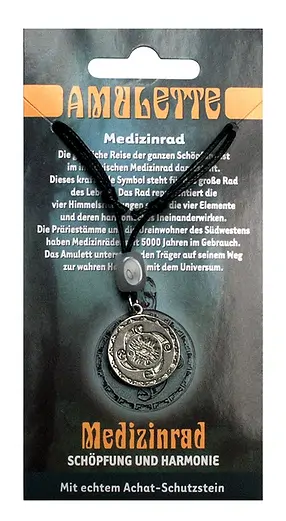 Zinn-Amulett Medizinrad | Schreier Großhändler Edelsteine, Heilsteine & Schmuck