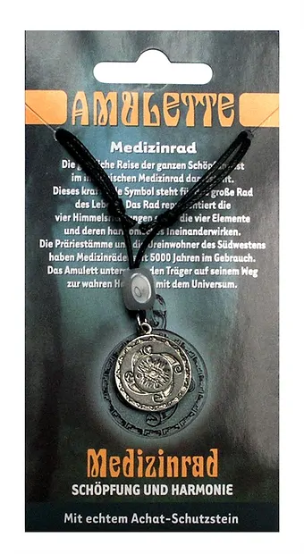 Pewter amulet medicine wheel | wholesale supplier gems, healing stones & jewelry