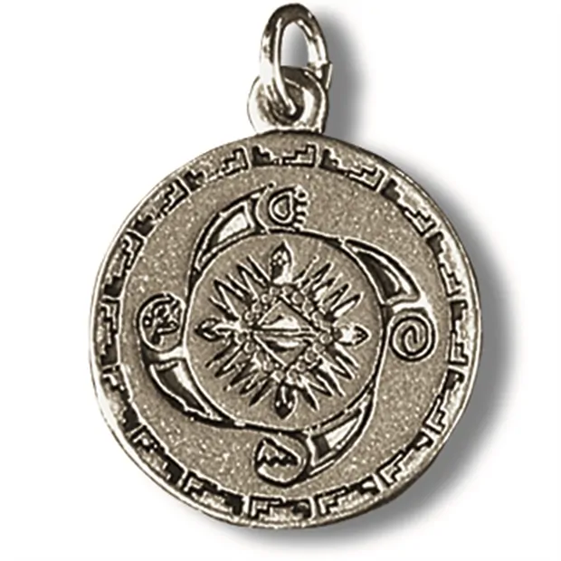 Zinn-Amulett Medizinrad | Schreier Großhändler Edelsteine, Heilsteine & Schmuck