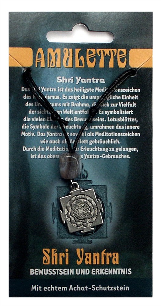 Pewter amulet Shri Yantra | Schreier - wholesaler gems, healing stones & jewelry