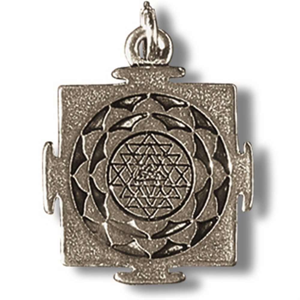 Pewter amulet Shri Yantra | Schreier - wholesaler gems, healing stones & jewelry