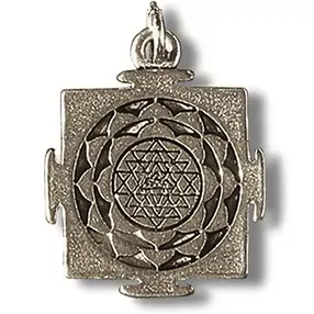 Amuleto de peltre Shri Yantra | piedras preciosas, piedras curativas y joyería