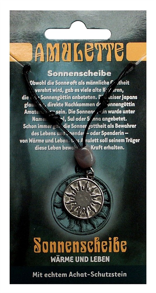 Pewter amulet sun disk | wholesaler - gems, precious & healing stones, jewelry