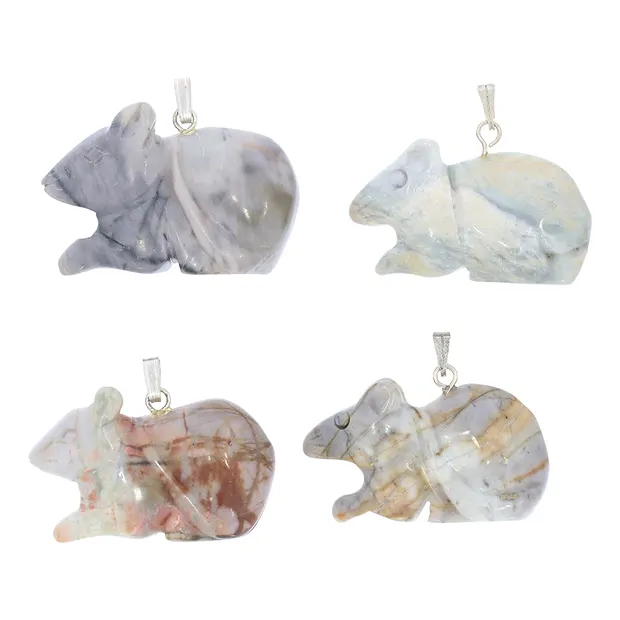 Pendant rat Picasso Marble, 2.7 cm | wholesaler gems, healing stones & jewelry