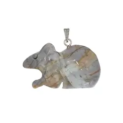1210005001 Anhänger Ratte Picassomarmor, 2,7cm | Schreier Edelsteine, Heilsteine & Schmuck