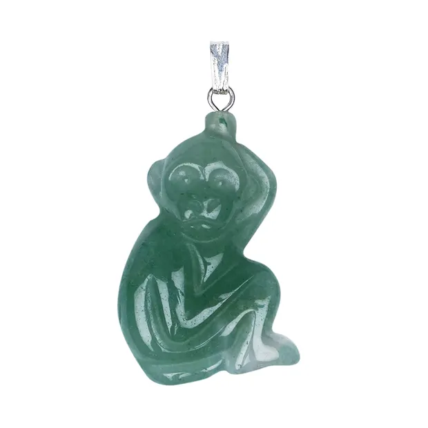 Pendentif en Aventurine, singe, 3,8 cm | Marco Schreier