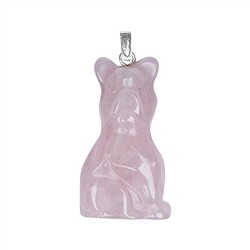 1210005012 Pig Rose Quartz pendant, 4.0 cm | wholesaler gems, healing stones & jewelry
