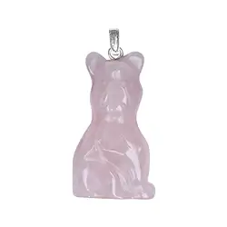 1210005012 Pig Rose Quartz pendant, 4.0 cm | wholesaler gems, healing stones & jewelry