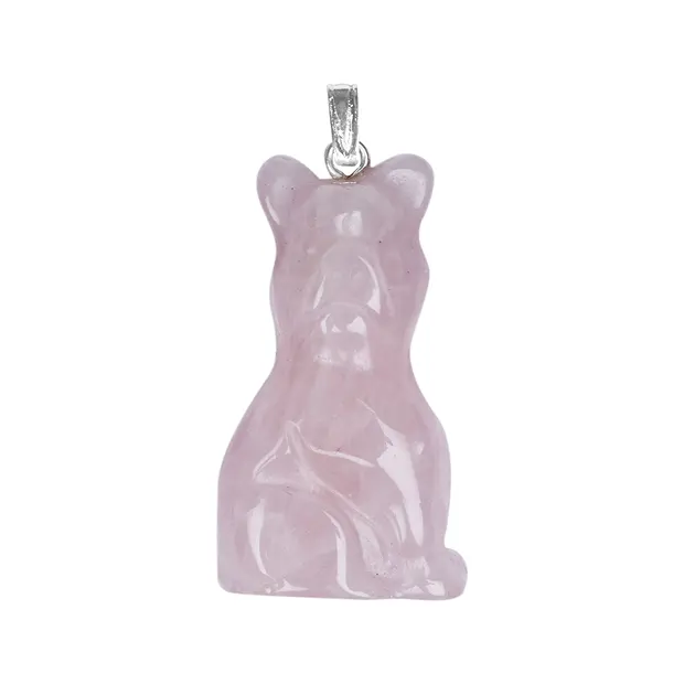 Anhänger Schwein Rosenquarz, 4,0cm | Großhandel Edelsteine, Heilsteine & Schmuck