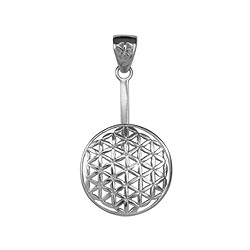 1218010541 Donuthalter Blume des Lebens Silber, für 30mm-Donut, rhodiniert | Marco Schreier