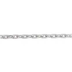 1218012690 Ankerkette, Silber rhodiniert, 2,6mm x 90cm | Edelsteine, Heilsteine & Schmuck