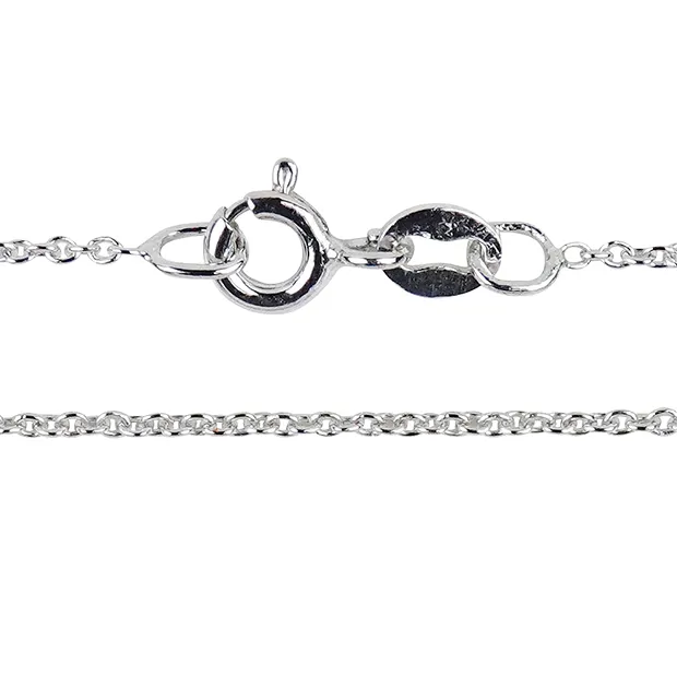 Panzerkette, Silber rhodiniert, 1,5mm x 45cm | Edelsteine, Heilsteine & Schmuck