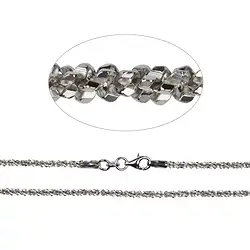 1218091545 Sparkling necklace, silver rhodiniert, 1,5 x 45cm | Marco Schreier